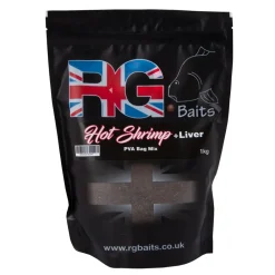RG Baits Hot Shrimp & Liver PVA Fishing Bag Mix- Bait & Additives