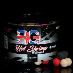 RG Baits Multi Colour Wafter 10x15mm Hot Shrimp And Liver- Bait & Additives