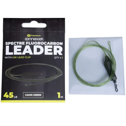 Ridge Monkey RidgeMonkey Spectre Fluorocarbon Leader With Uni Lead Clip- Terminal Tackle