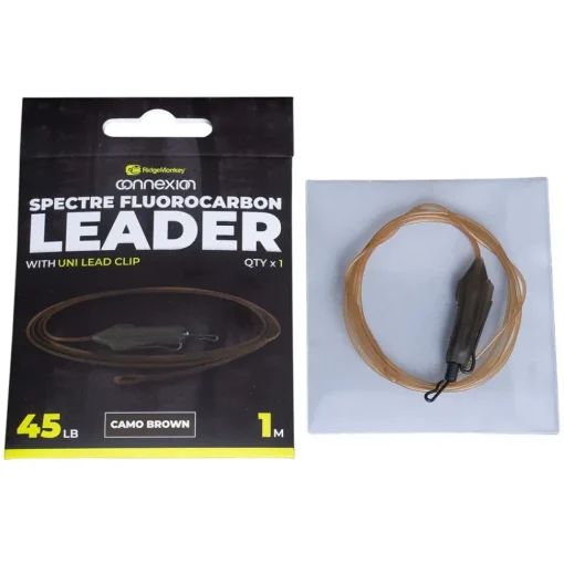 Ridge Monkey RidgeMonkey Spectre Fluorocarbon Leader With Uni Lead Clip- Terminal Tackle