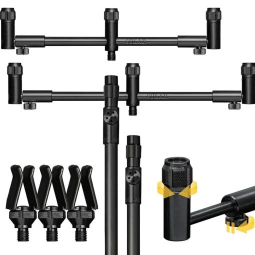 Solar Tackle Solar Black-Lite 3 Rod Set-Up Kit- Rod Pods