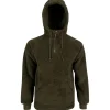 Speero Sherpa Dark Olive Fleece Hoodie- Clothing