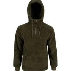 Speero Sherpa Dark Olive Fleece Hoodie- Clothing