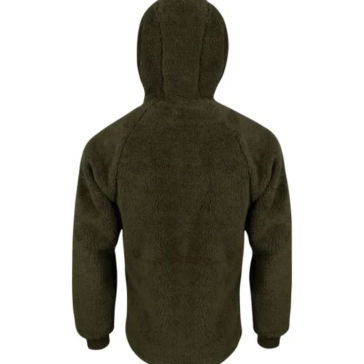 Speero Sherpa Dark Olive Fleece Hoodie- Clothing