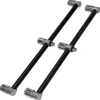 Summit Tackle Summit Black Aluminium & Stainless 3 Rod Fixed Buzz Bar (Pair)- Rod Support