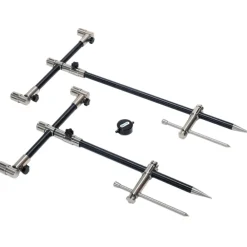 Summit Tackle Summit Black Aluminium & Stainless Thumbscrew Buzz Bar Kit- Rod Support