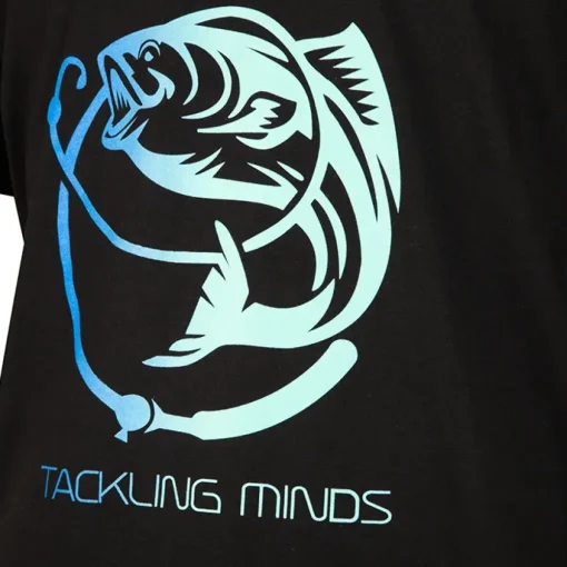 Tackling Minds Ultra Premium Black Fishing T-Shirt- New Arrivals | Clothing