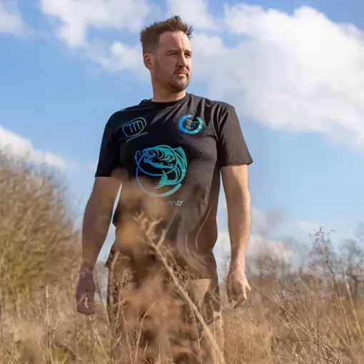 Tackling Minds Ultra Premium Black Fishing T-Shirt- New Arrivals | Clothing