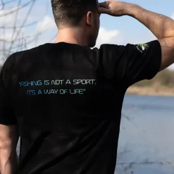 Tackling Minds Ultra Premium Black Fishing T-Shirt- New Arrivals | Clothing