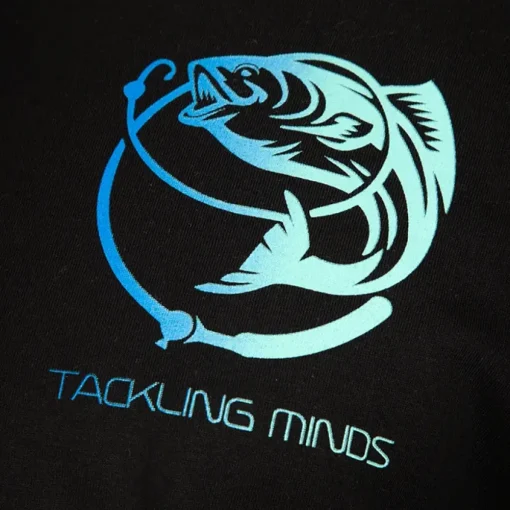 Tackling Minds Ultra Premium Basic Black Fishing T-Shirt