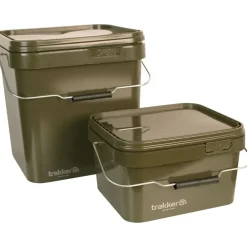 Trakker Olive Square Container- Buckets & Riddles