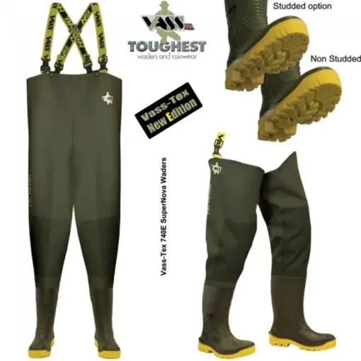Vass 740E SuperNova Heavy Duty PVC Chest Wader With Knee-reinforcement- Waders & Boots