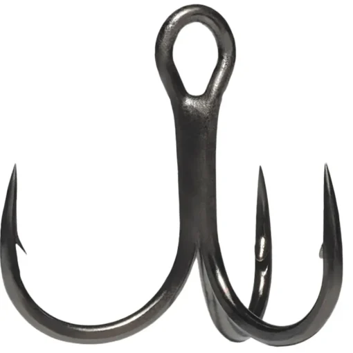 VMC 7548 X-Short 1X-Strong Inline Barbed Black Nickel Treble Hooks